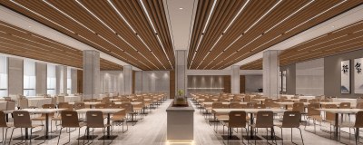 现代食堂3D模型下载